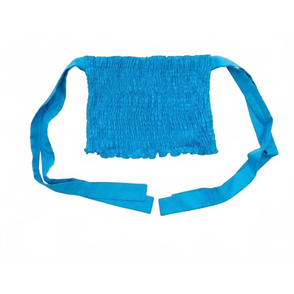 NEW THEME girl's smocked tube top in turquoise blue